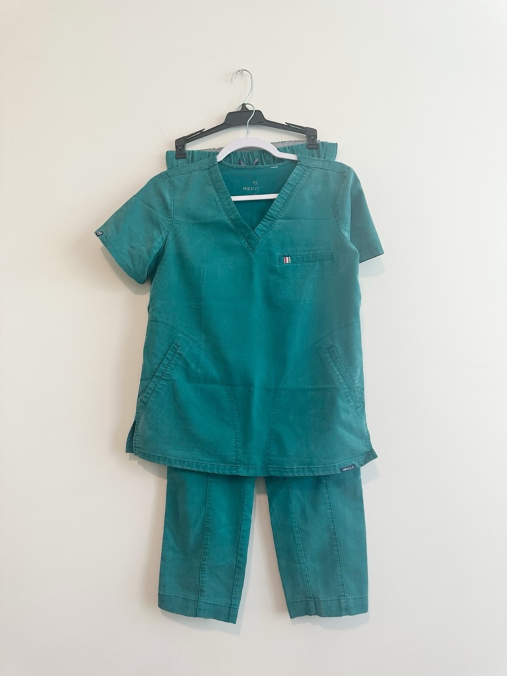 Mediclo Teal Green Tencel Scrub Set Sz XS